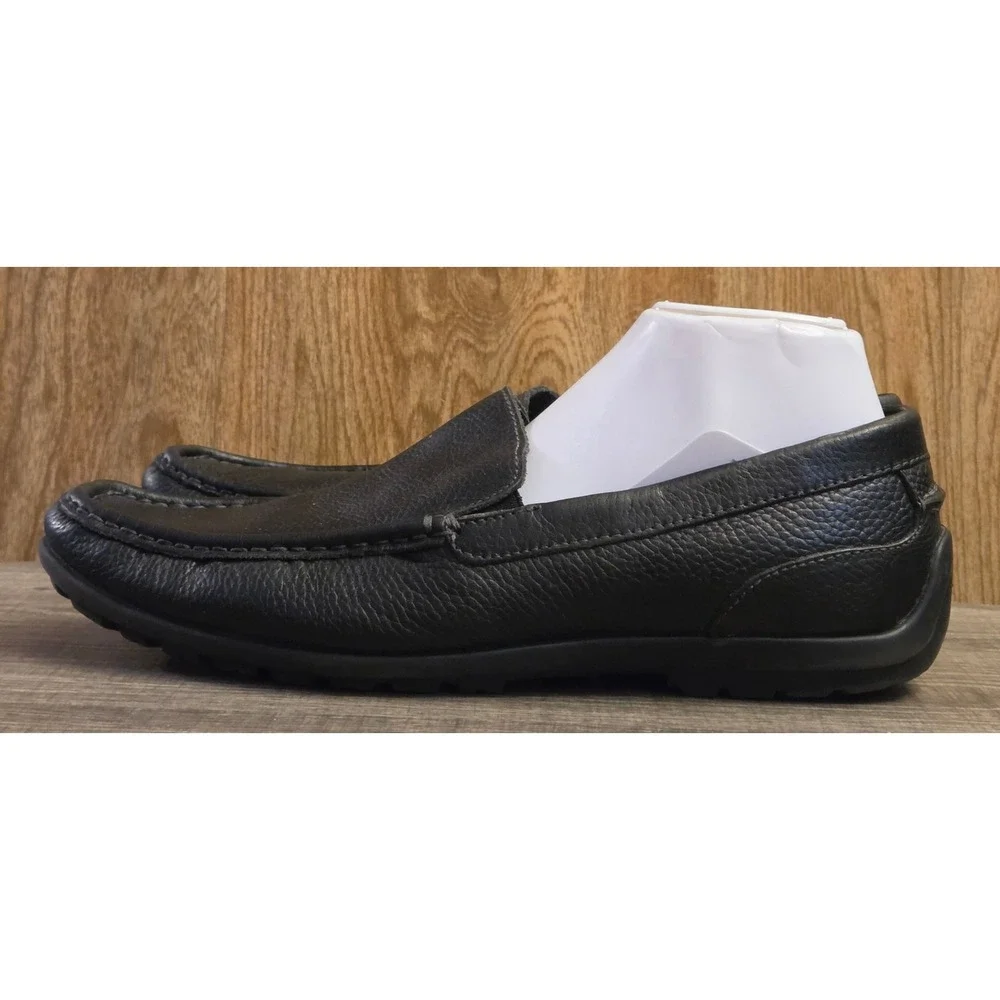 Florsheim Comfortech Leather Slip On‎ Loafer Shoes Mens Size 10 EEE Black
